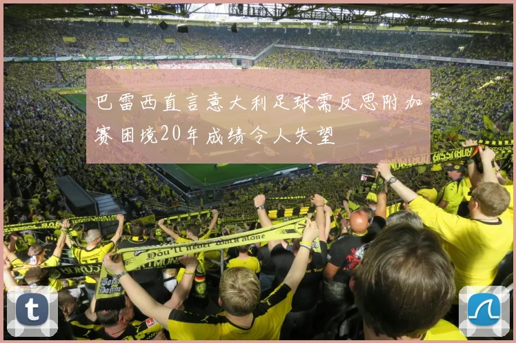 巴雷西直言意大利足球需反思附加赛困境20年成绩令人失望